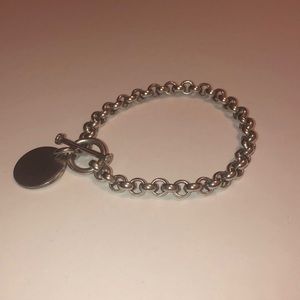Silver toggle bracelet